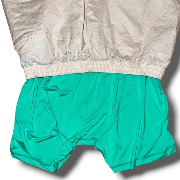 Birddogs Mens Lined Gym Shorts 3XL Khaki Tan Teal Liner Athletic Workout Running - Picture 4 of 5